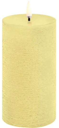 UYUNI LED Kerze Rustic 7,8x15 cm Wheat Yellow