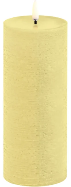 UYUNI LED Kerze Rustic 7,8x20 cm Wheat Yellow