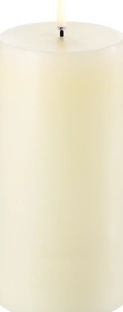 UYUNI LED Kerze Smooth 7,8x15 cm Ivory