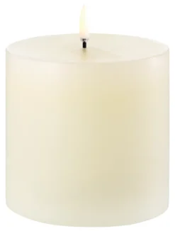 UYUNI LED Kerze Smooth 10,1x10 cm Ivory