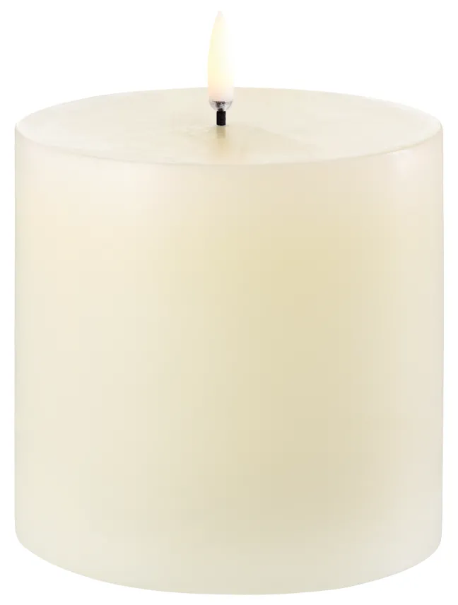 UYUNI LED Kerze Smooth 10,1x10 cm Ivory