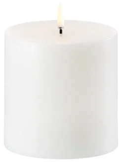 UYUNI LED Kerze Smooth 10,1x10 cm Nordic White
