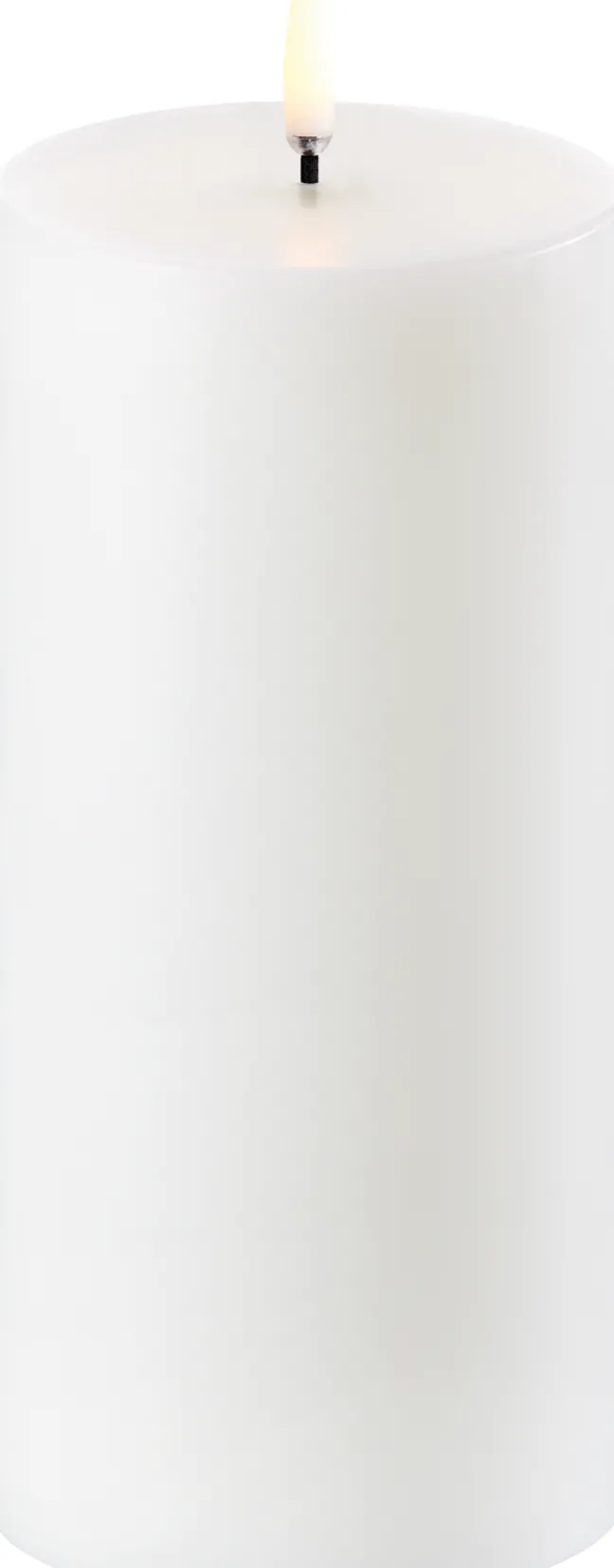 UYUNI LED Kerze Smooth 7,8x15 cm Nordic White