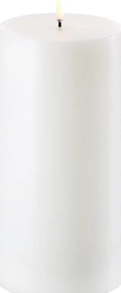 UYUNI LED Kerze Smooth 10,1x20 cm Nordic White