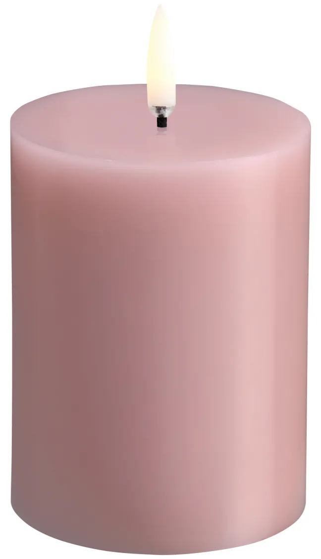 UYUNI LED Kerze Smooth 7,8x10 cm Rose Powder