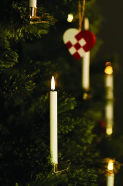 UYUNI LED Mini Stabkerze 4er Set mit Clip 1,3x13,8 cm White