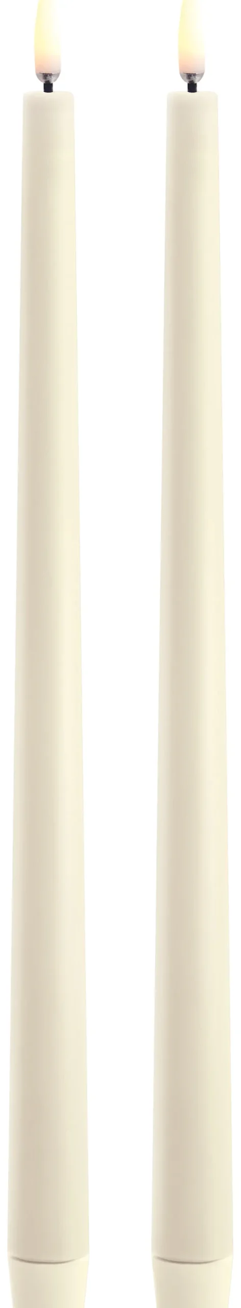 UYUNI LED Stabkerze Slim (2 Stück) Smooth 2,3x32 cm Ivory Sale