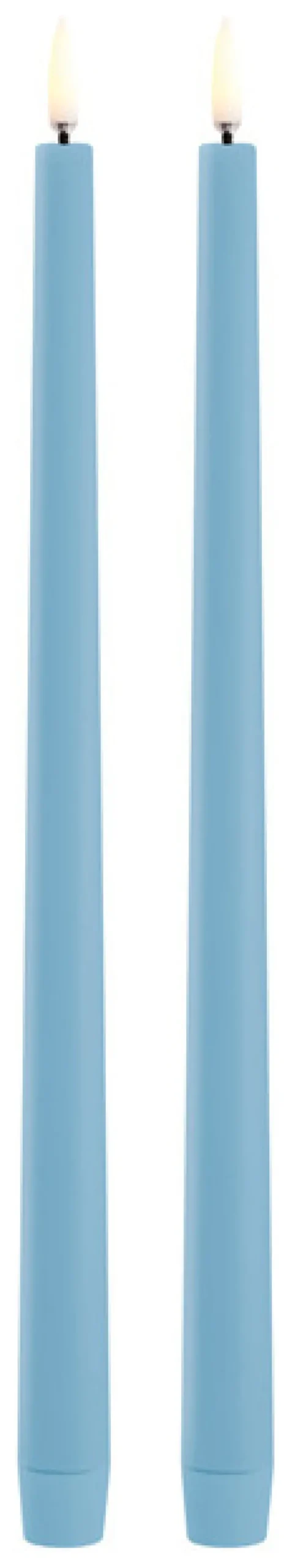 UYUNI LED Stabkerze Slim (2 Stück) Smooth 2,3x32 cm Sky Blue Sale