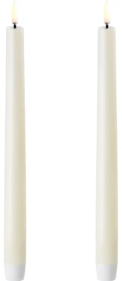UYUNI LED Stabkerze (2 Stück) Smooth 2,3x25 cm Ivory