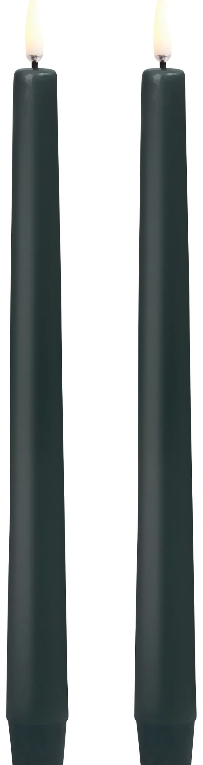 UYUNI LED Stabkerze (2 Stück) Smooth 2,3x25 cm Pine Green