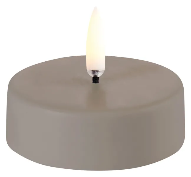 UYUNI LED Teelicht Maxi Smooth 6,1x2,2 cm Sandstone