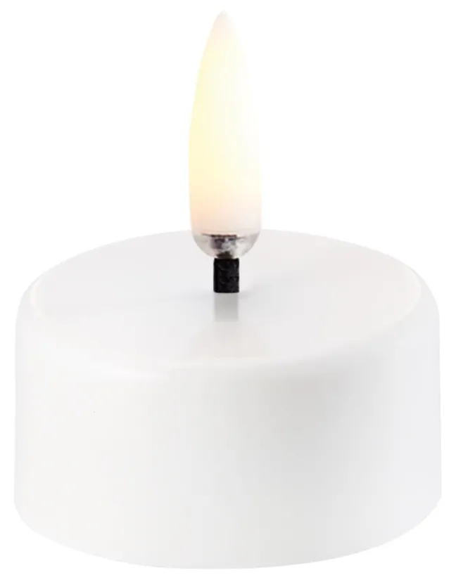 UYUNI LED Teelicht mit Akku 3,9x2,3 cm (2 Stück) Kunststoff White
