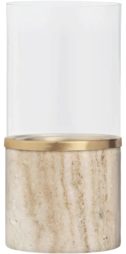 UYUNI Marmorlaterne 8x17,1 cm Beige