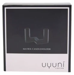 UYUNI Matrix Kerzenständer für 2 Mini Stabkerzen Black