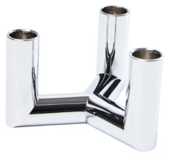 UYUNI Matrix Kerzenständer für 3 Mini Stabkerzen Chrome