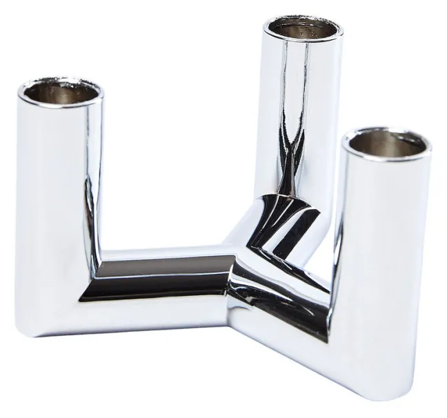 UYUNI Matrix Kerzenständer für 3 Mini Stabkerzen Chrome