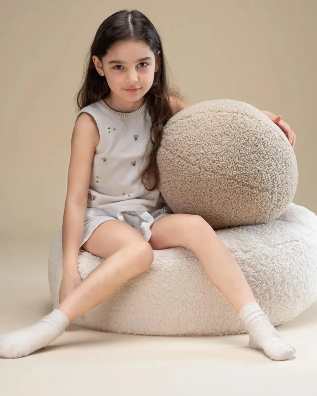 Wigiwama Sitzsack Ottomane Cream White W597690