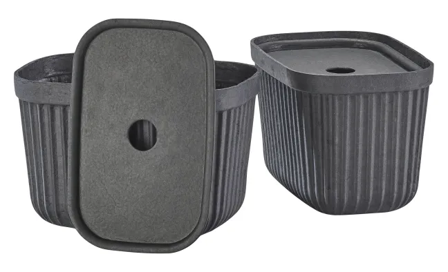 ZONE Denmark Aufbewahrungsbox Pulp 23 x 15 cm 2 Stück Black