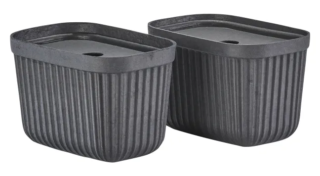 ZONE Denmark Aufbewahrungsbox Pulp 23 x 15 cm 2 Stück Black