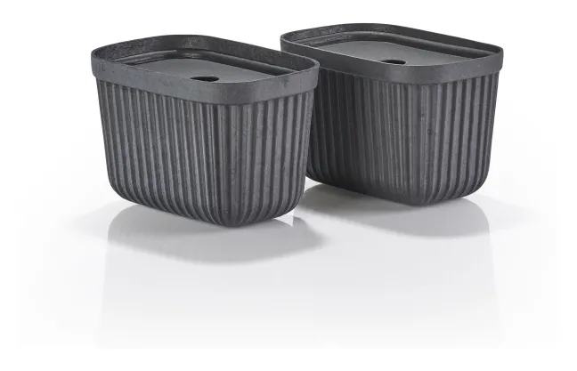 ZONE Denmark Aufbewahrungsbox Pulp 23 x 15 cm 2 Stück Black