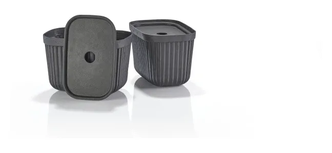 ZONE Denmark Aufbewahrungsbox Pulp 23 x 15 cm 2 Stück Black