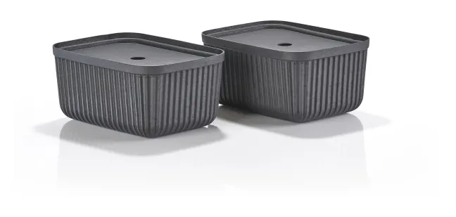 ZONE Denmark Aufbewahrungsbox Pulp 32 x 23 cm 2 Stück Black