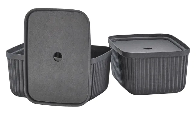 ZONE Denmark Aufbewahrungsbox Pulp 32 x 23 cm 2 Stück Black
