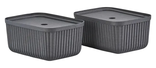 ZONE Denmark Aufbewahrungsbox Pulp 32 x 23 cm 2 Stück Black