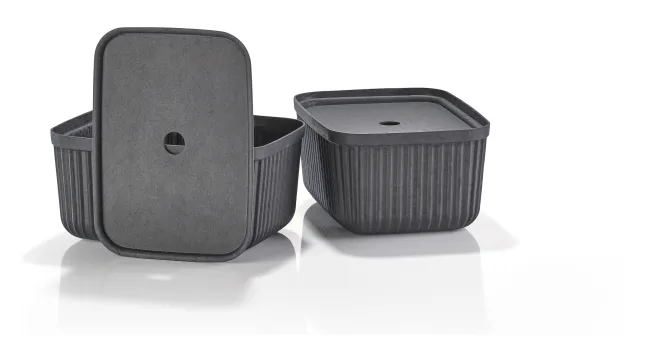 ZONE Denmark Aufbewahrungsbox Pulp 32 x 23 cm 2 Stück Black