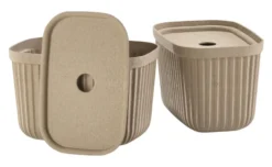 ZONE Denmark Aufbewahrungsbox Pulp 23 x 15 cm 2 Stück Natural Brown