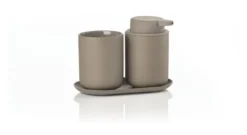 ZONE Denmark Badezimmer-Set Ume 3 Teile Taupe