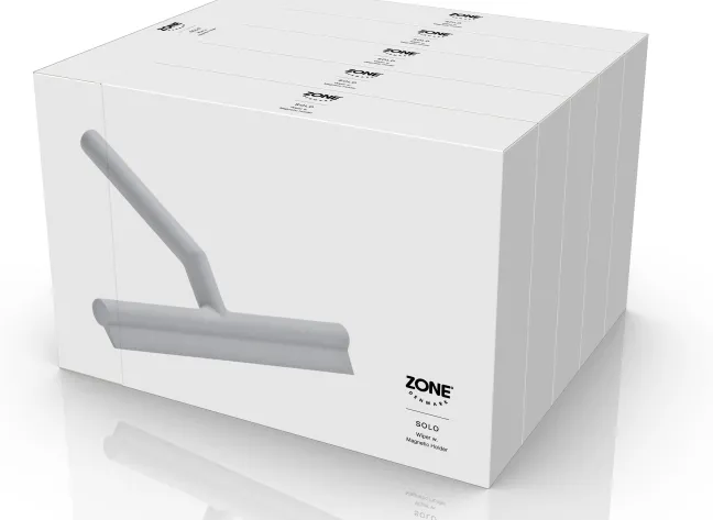 ZONE Denmark Duschabzieher m. Halter Solo Soft Grey