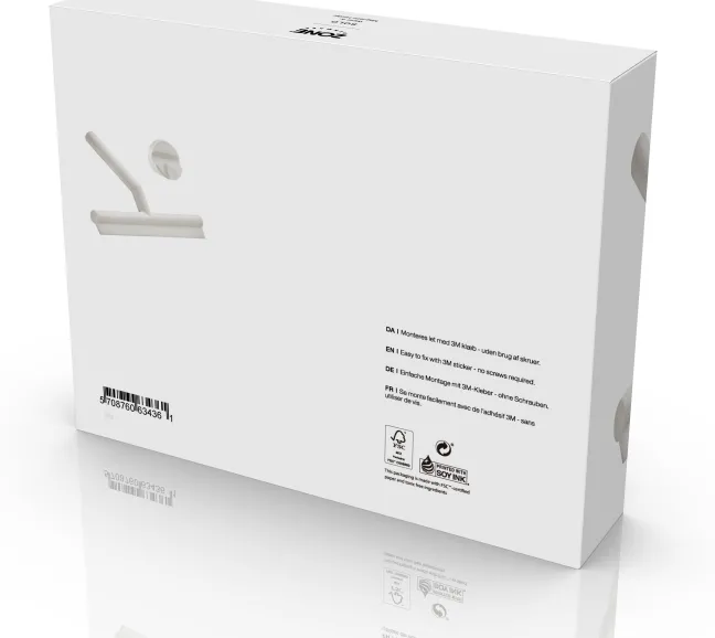 ZONE Denmark Duschabzieher m. Halter Solo White