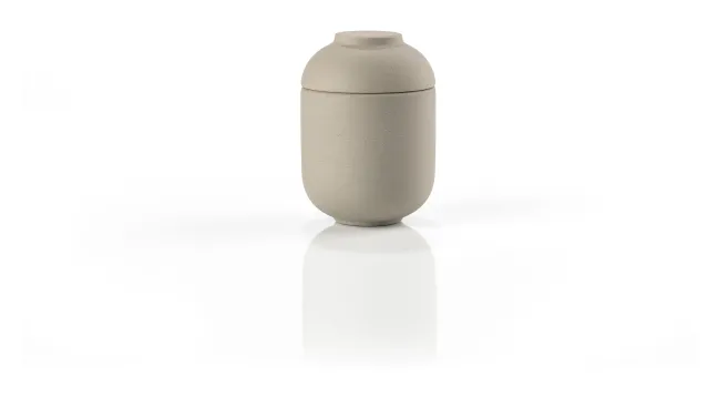 ZONE Denmark Gefäß mit Deckel Sensu 6,5 x 9 cm Taupe