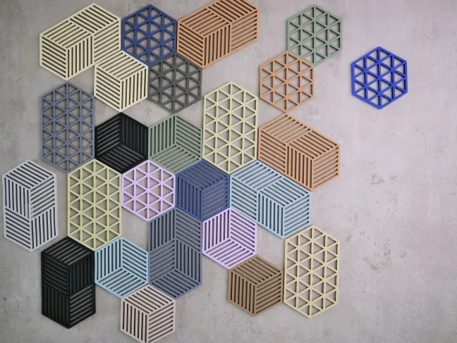 ZONE Denmark Untersetzer Hexagon Fog blue 24cm