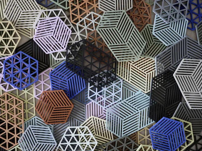 ZONE Denmark Untersetzer Hexagon Warm Grey 24cm