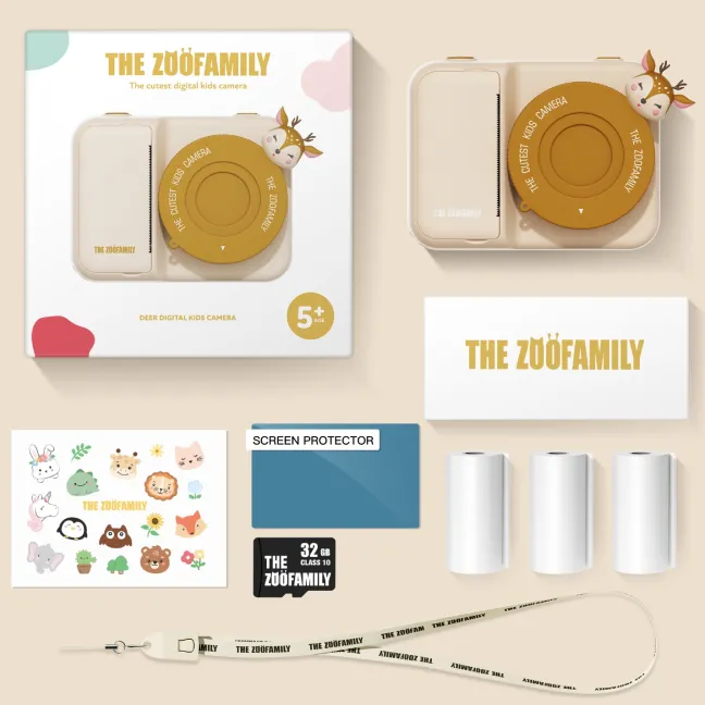 Zoofamily Kinder-Sofortbildkamera Zoo Print P2 Reh